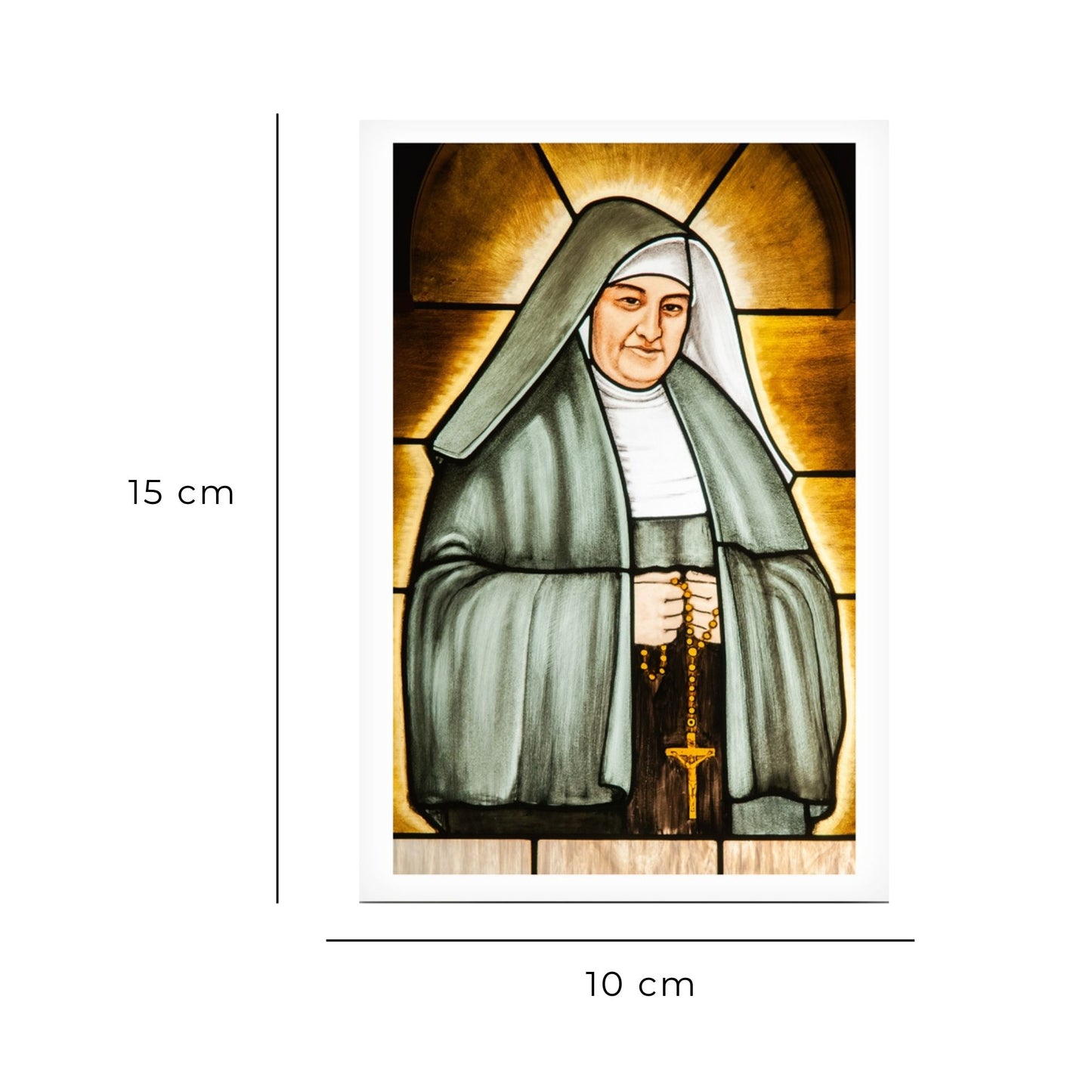 Cartolina beata Maria Teresa Fasce con retro "preghiera in tempo di calamita'"