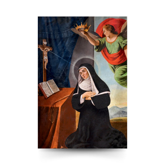 Cartolina santa Rita con retro 'Preghiera a santa Rita di una persona vedova'