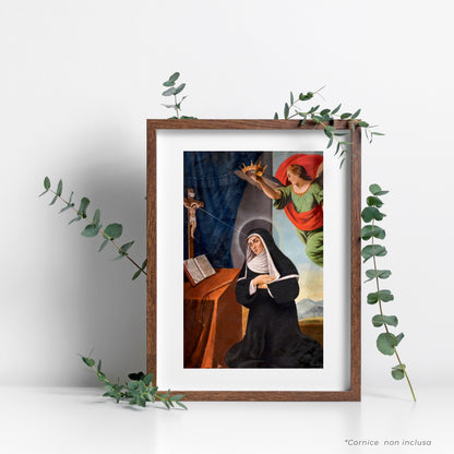 Cartolina santa Rita con retro 'Preghiera a santa Rita di una persona vedova'