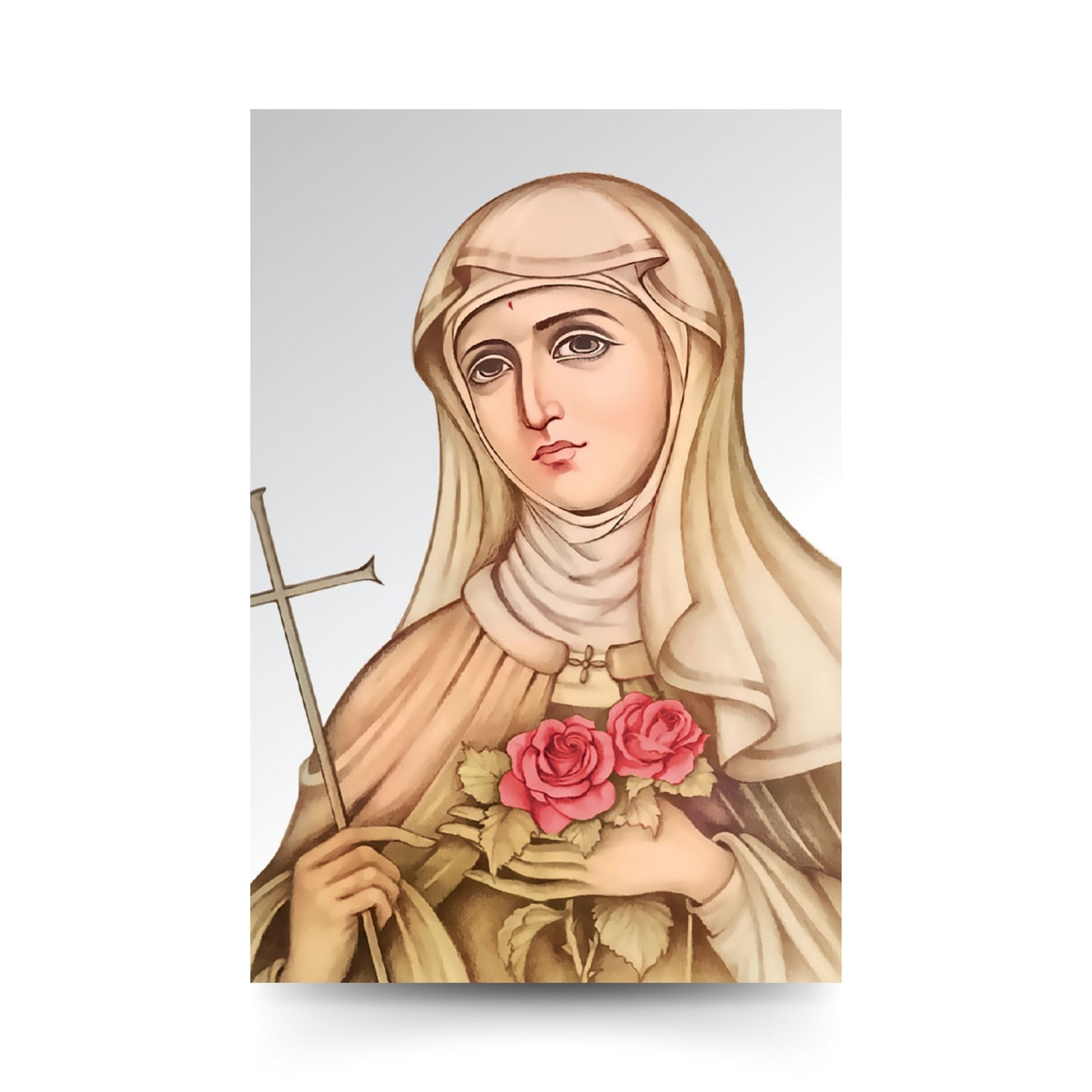 Cartolina Santa Rita con retro "Preghiera degli sposi a santa Rita"
