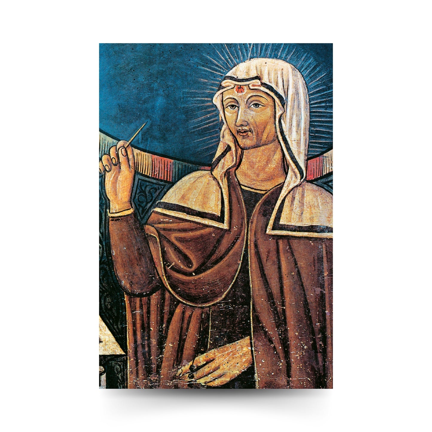 Cartolina santa Rita con retro "Preghiera a santa RIta per un infermo"