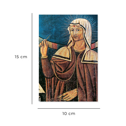 Cartolina santa Rita con retro "Preghiera a santa RIta per un infermo"