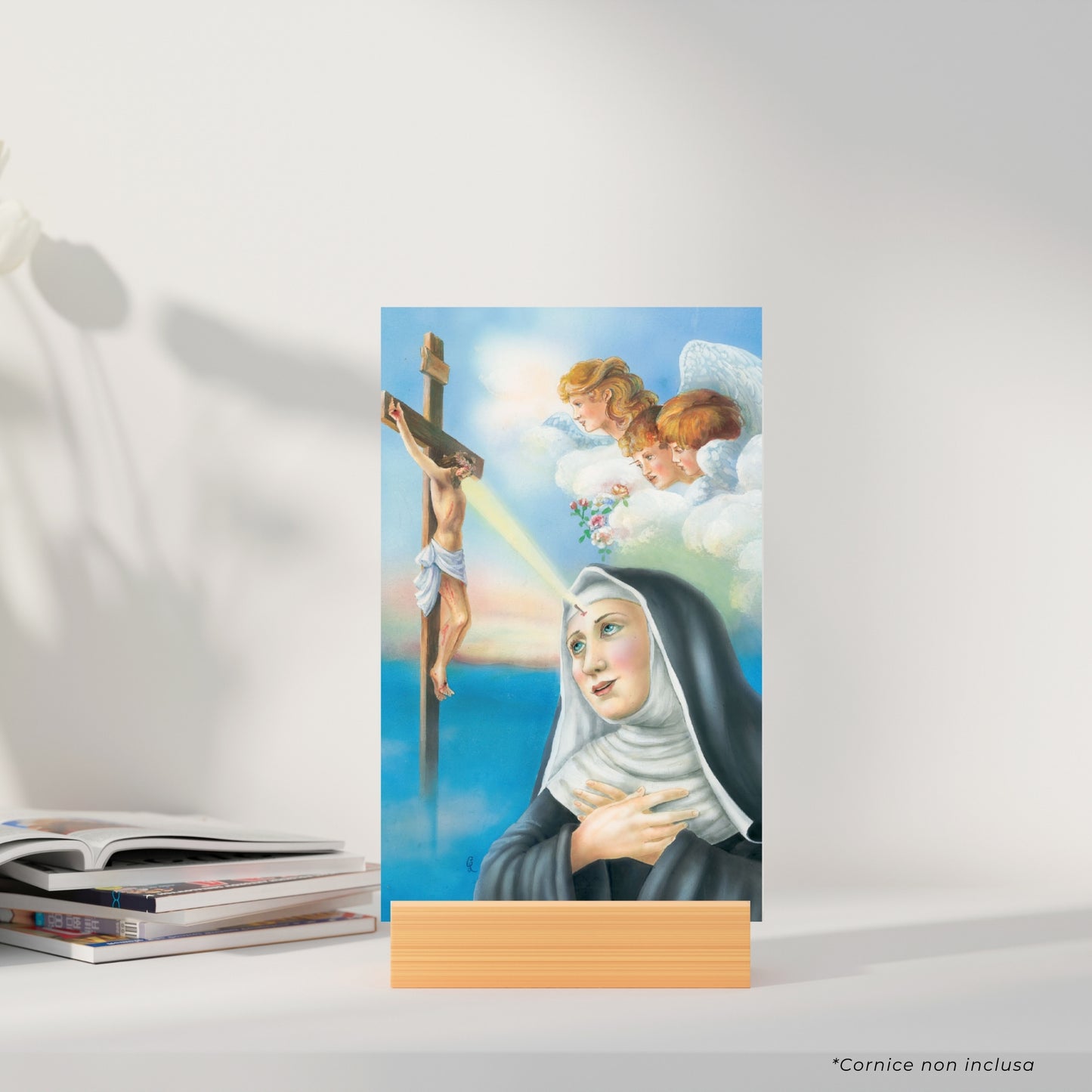 Cartolina santa Rita con retro "Preghiera dell'autista a santa Rita"