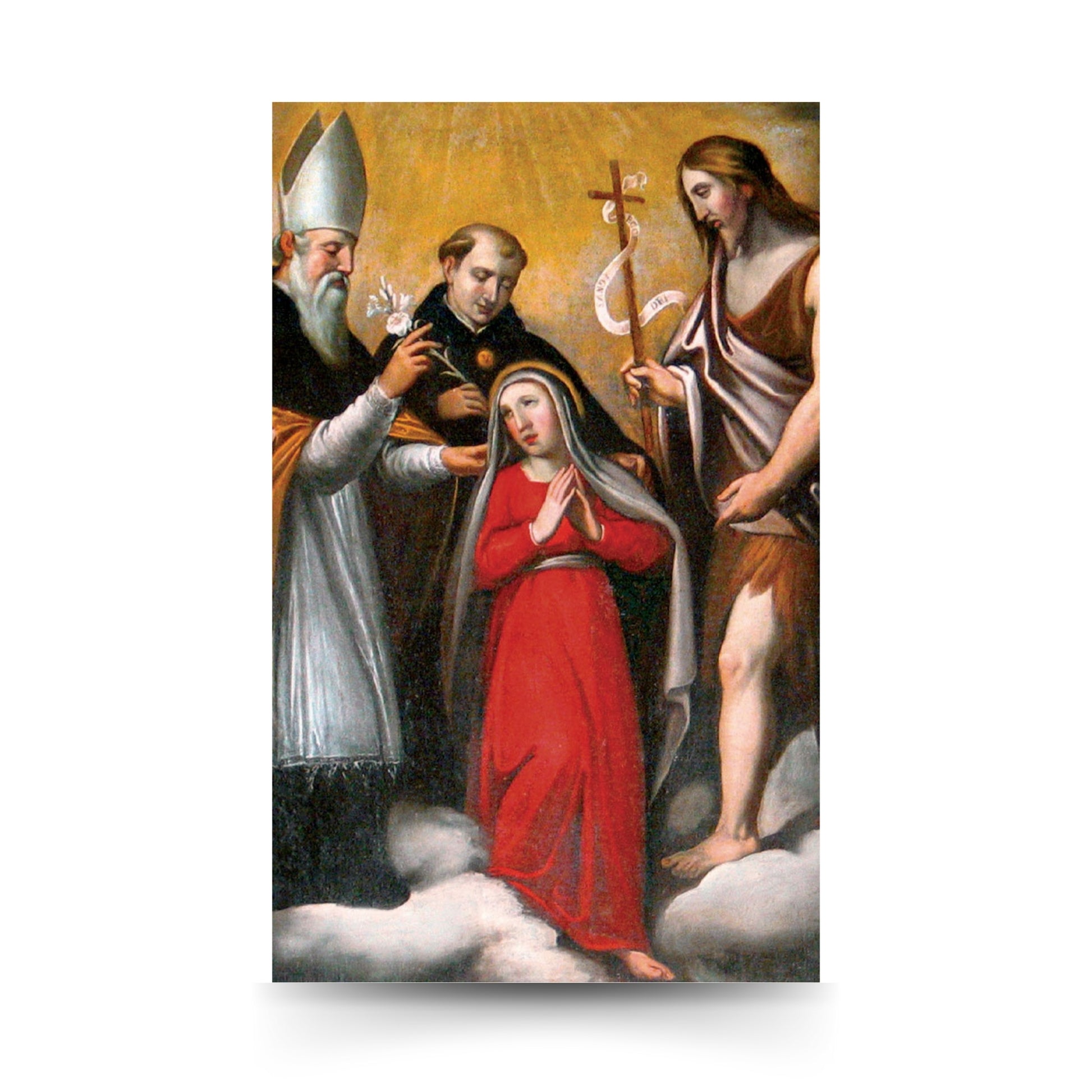 Preghiera a santa Rita con retro "Preghiera per la conversione dei peccatori"