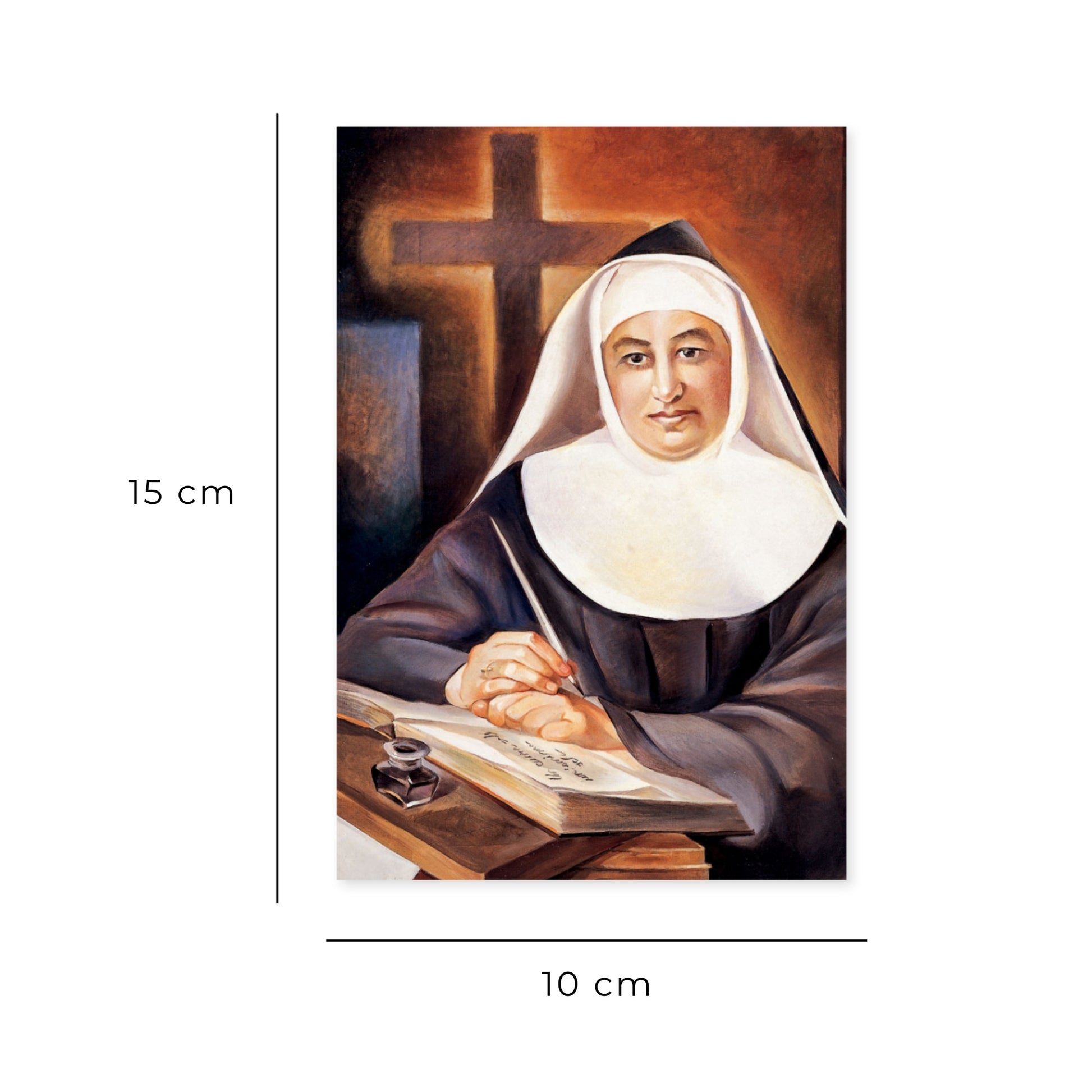 Cartolina alla beata Maria Teresa Fasce con retro "Preghiera alla beata Maria Teresa Fasce per chiedere una grazia"