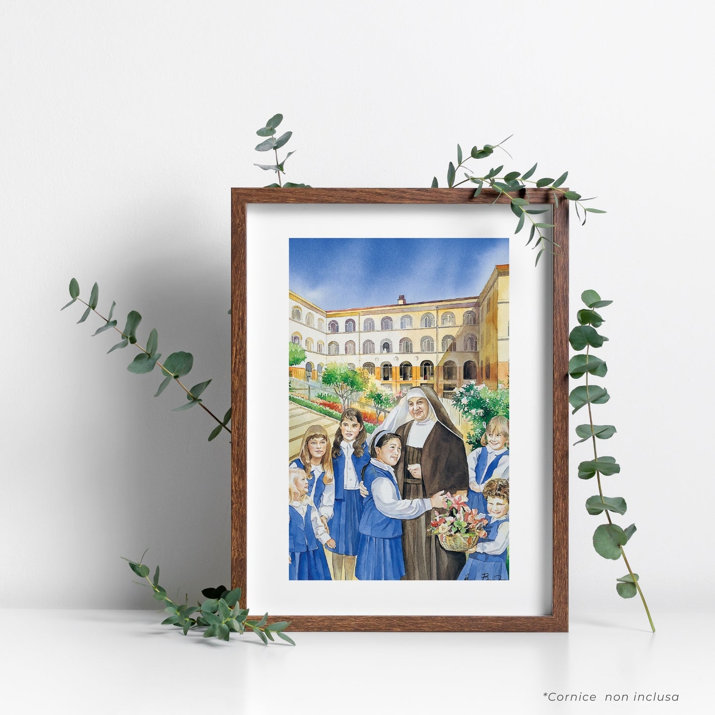 Cartolina alla beata Maria Teresa Fasce con retro "Preghiera alla beata Maria Teresa Fasce per gli sposi che desiderano avere figli"