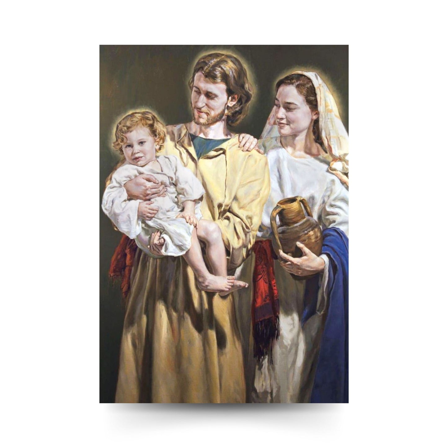 Cartolina Santa Famiglia. Sul retro "Atto di consacrazione a Gesù, Maria e Giuseppe" di Card. Comastri
