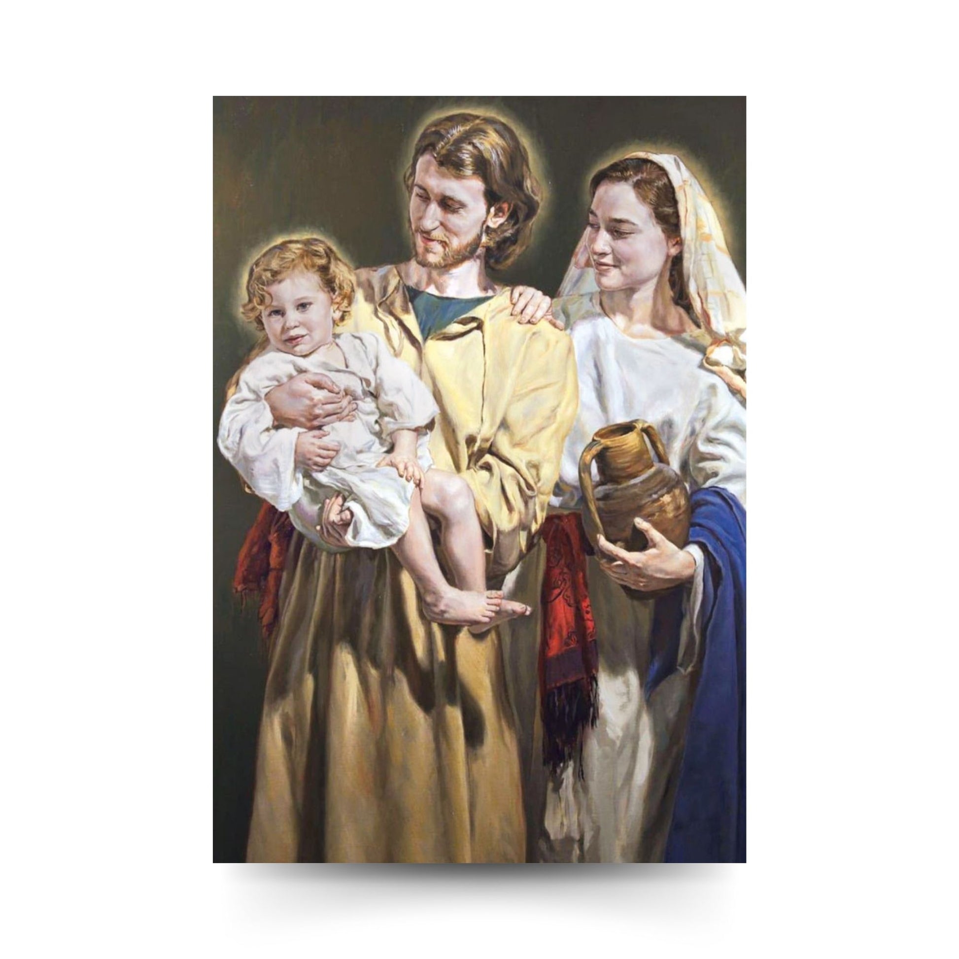 Cartolina Santa Famiglia. Sul retro "Atto di consacrazione a Gesù, Maria e Giuseppe" di Card. Comastri