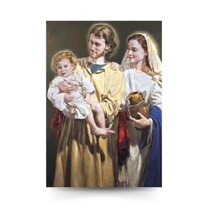 Cartolina Santa Famiglia. Sul retro "Atto di consacrazione a Gesù, Maria e Giuseppe" di Card. Comastri