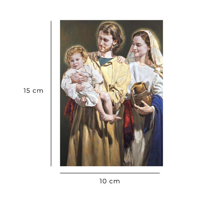 Cartolina Santa Famiglia. Sul retro "Atto di consacrazione a Gesù, Maria e Giuseppe" di Card. Comastri
