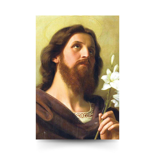Cartolina San Giuseppe. Sul retro "San Giuseppe, tutti speriamo e confidiamo in te"