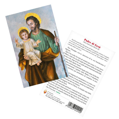 Cartolina San Giuseppe e Gesù Bambino. Sul retro "Padre di Gesù"