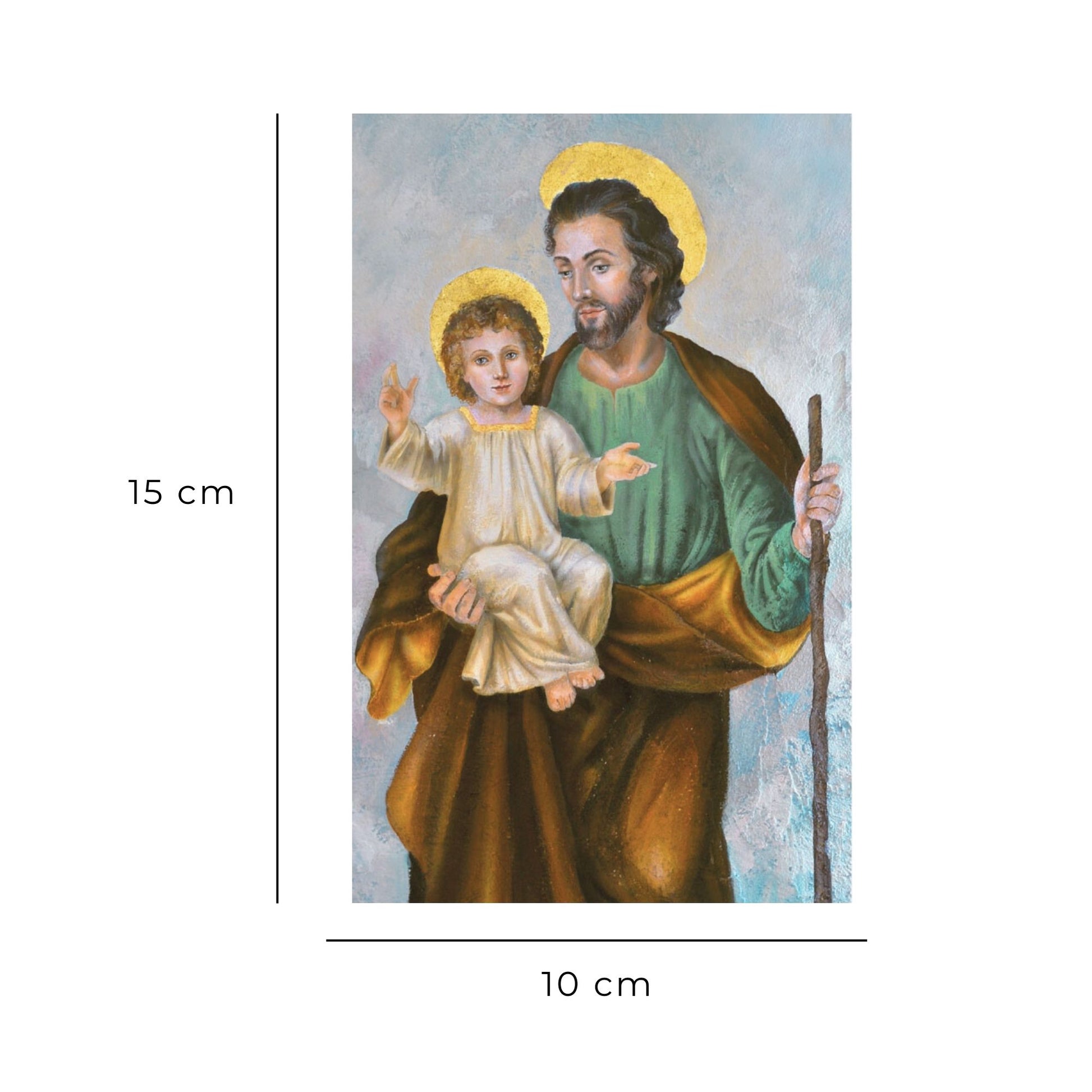 Cartolina San Giuseppe e Gesù Bambino. Sul retro "Padre di Gesù"