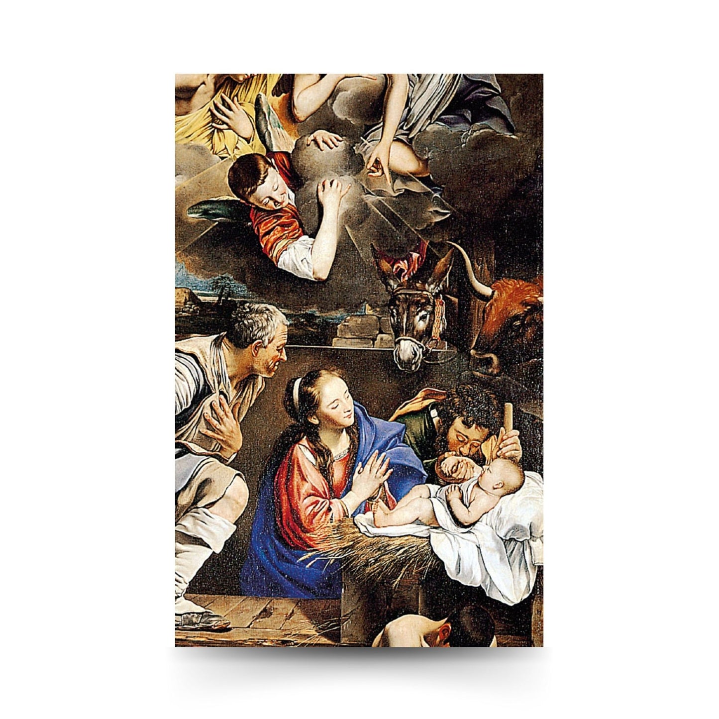 Cartolina Santa Famiglia. Sul retro "San Giuseppe custode di Gesù"