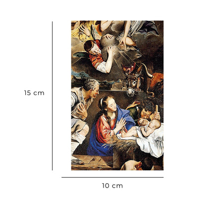 Cartolina Santa Famiglia. Sul retro "San Giuseppe custode di Gesù"