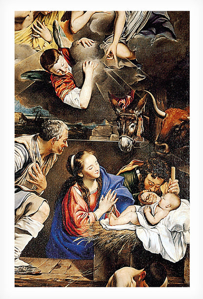 Cartolina Santa Famiglia. Sul retro "San Giuseppe custode di Gesù"