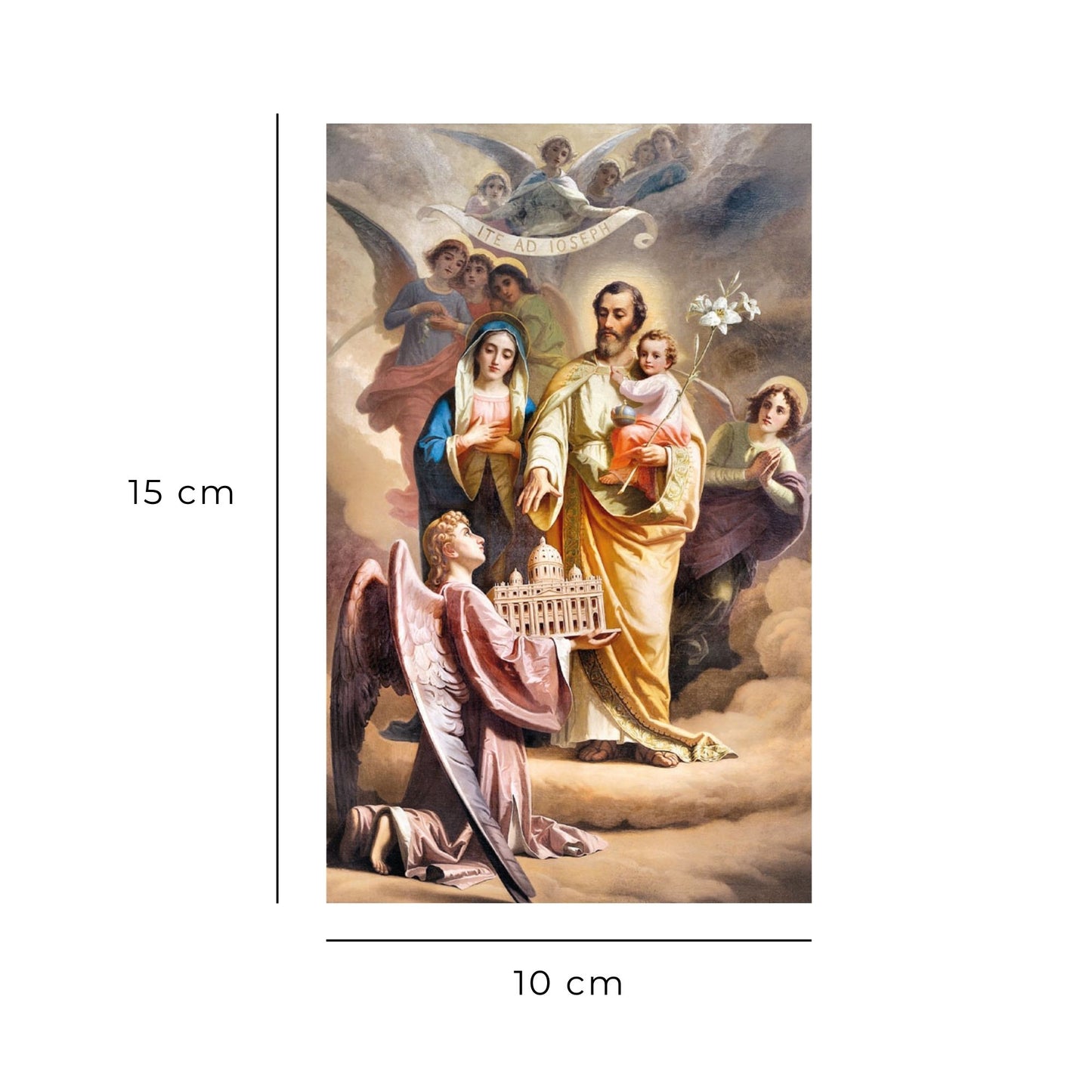 Cartolina San Giuseppe patrono della Chiesa. Sul retro "San Giuseppe, patrono della Chiesa universale"
