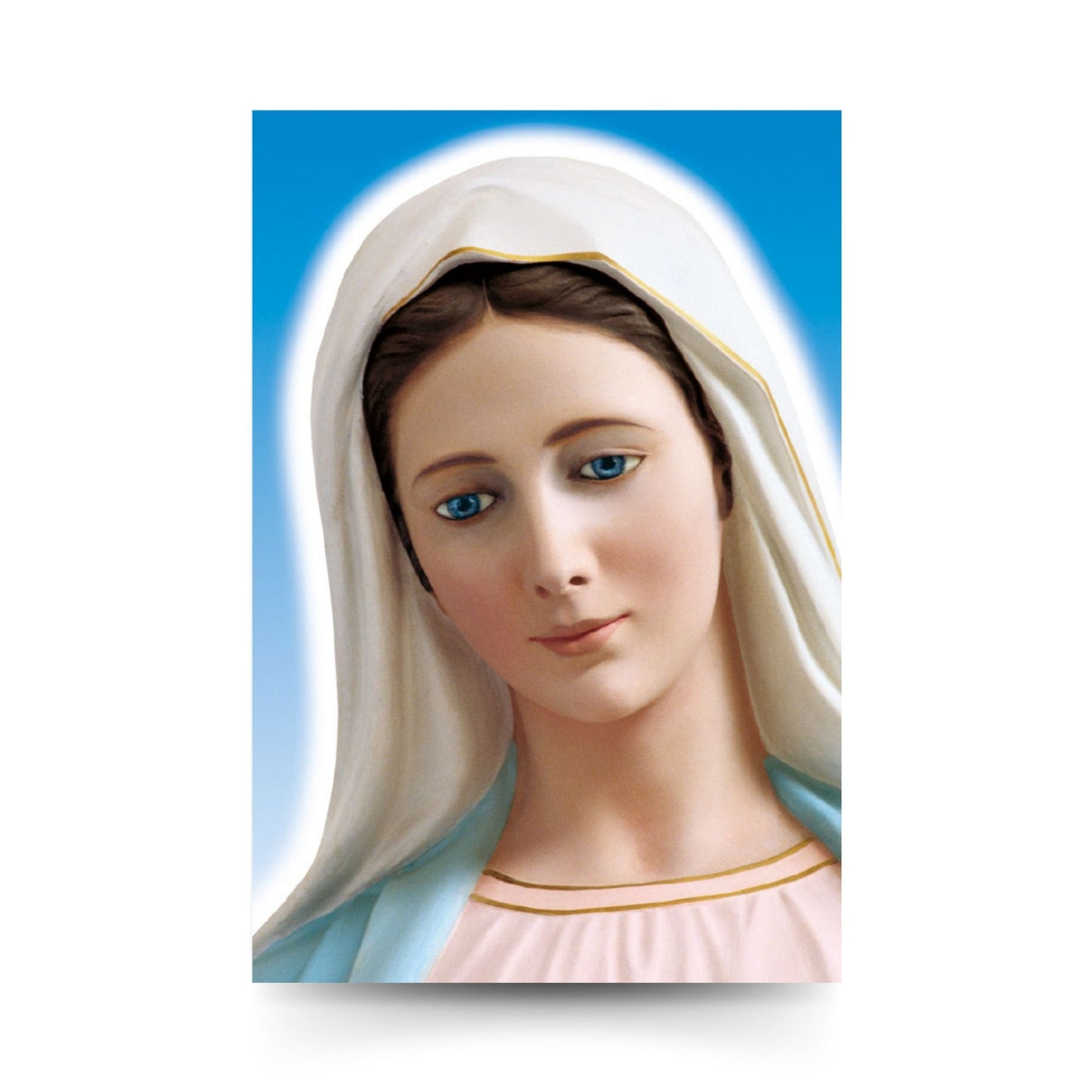 Santino Madonna frontale "Preghiera consacrazione al cuore immacolato di Maria"