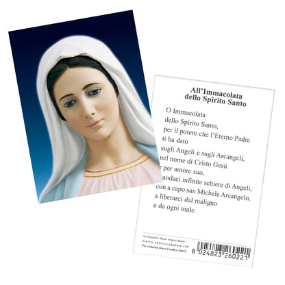 Santino Madonna frontale "All'Immacolata dello Spirito Santo"