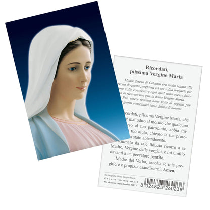 Santino Madonna profilo "Ricordati o piissima Vergine"