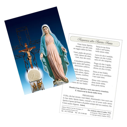 Santino beata Vergine Maria "Sequenza allo Spirito Santo"