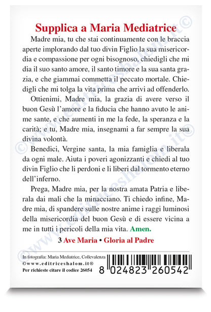 Santino Maria Mediatrice "Supplica a Maria Mediatrice"