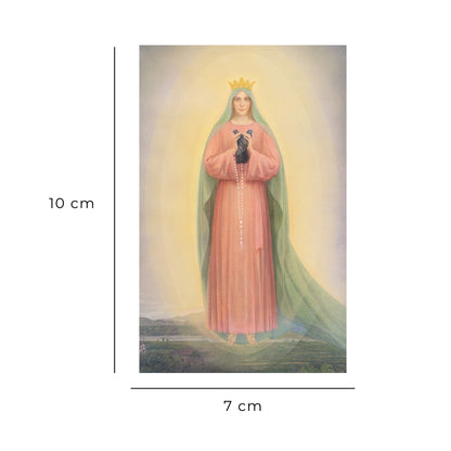 Santino Maria Regina della Famiglia a Ghiaie di Bonate, su retro "Preghiera alla Santa Famiglia".