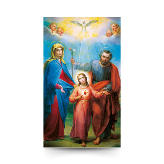 Santino santa Famiglia. Sul retro "Atto di consacrazione alla santa Famiglia"