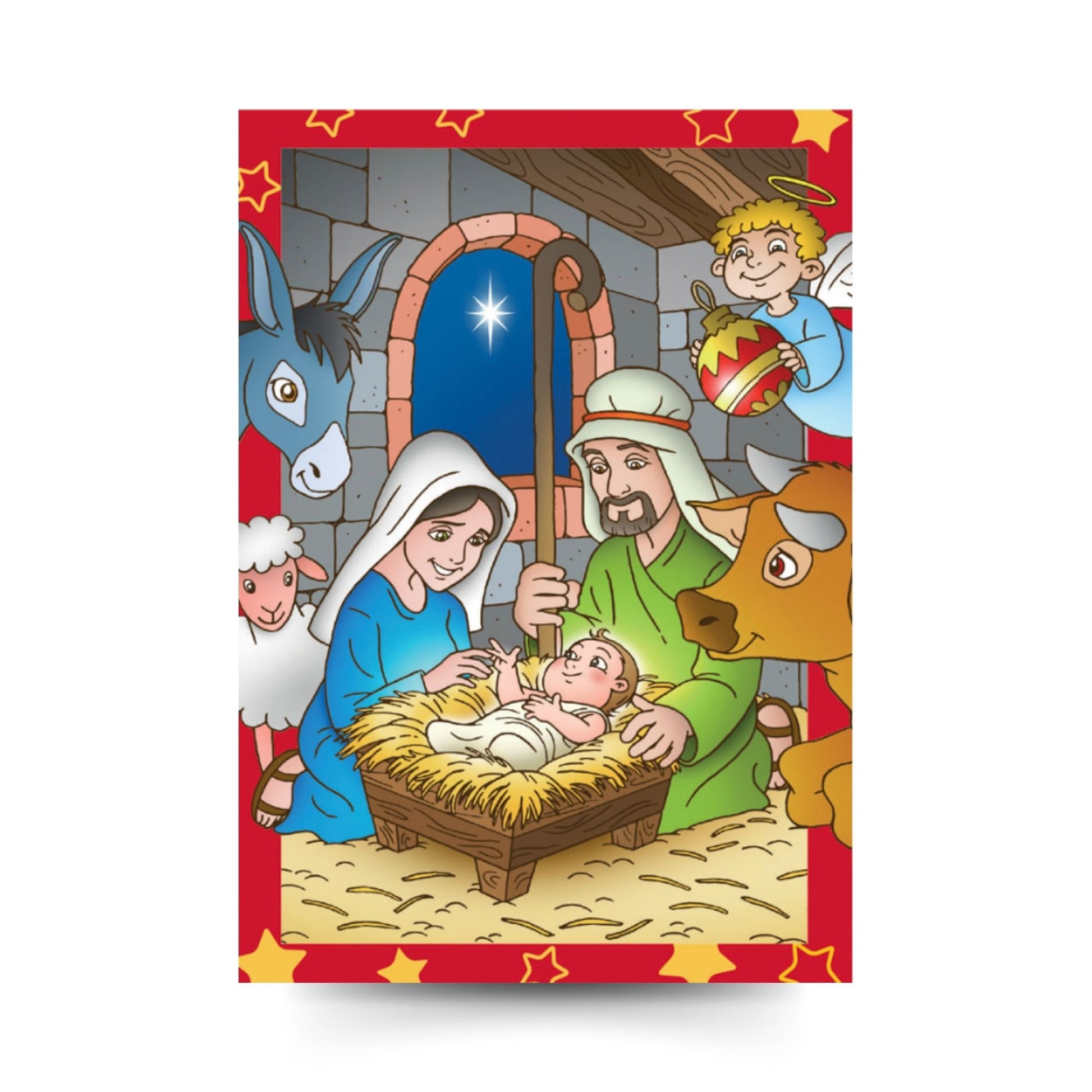 Santino Natività - linea bimbo. Sul retro preghiera "Vieni, Signore Gesù.."