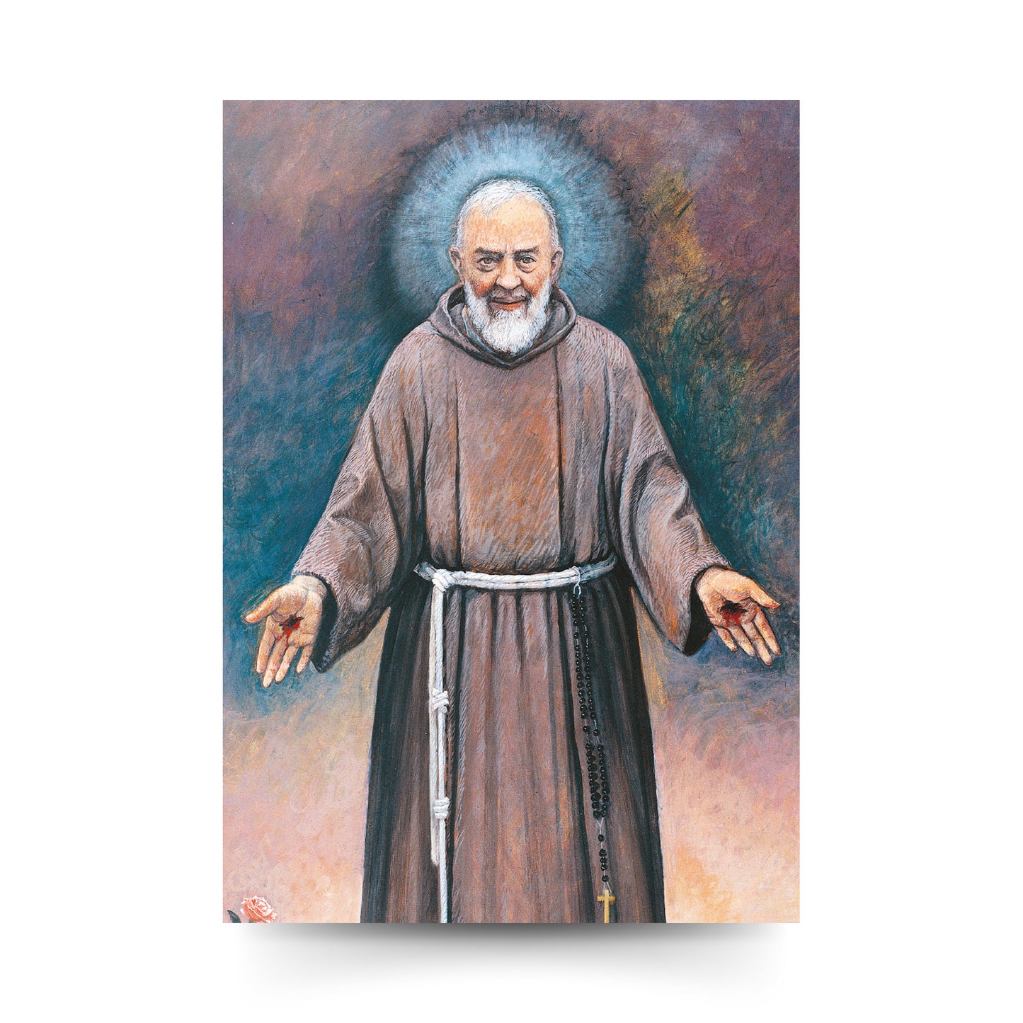Santino San Pio da Pietrelcina con retro "Preghiera a Padre Pio"