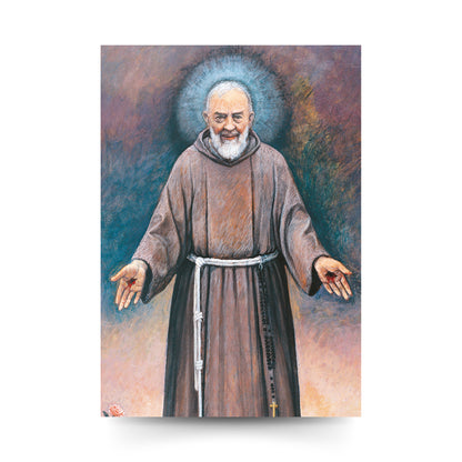 Santino San Pio da Pietrelcina con retro "Preghiera a Padre Pio"