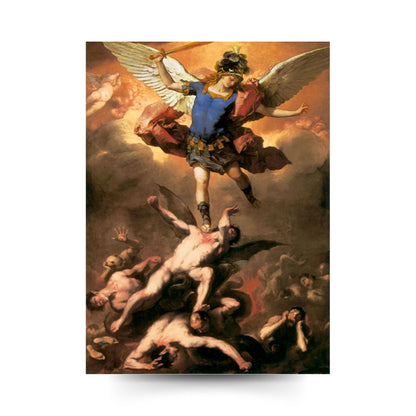 Santino san Michele. Sul retro "Supplica a san Michele"