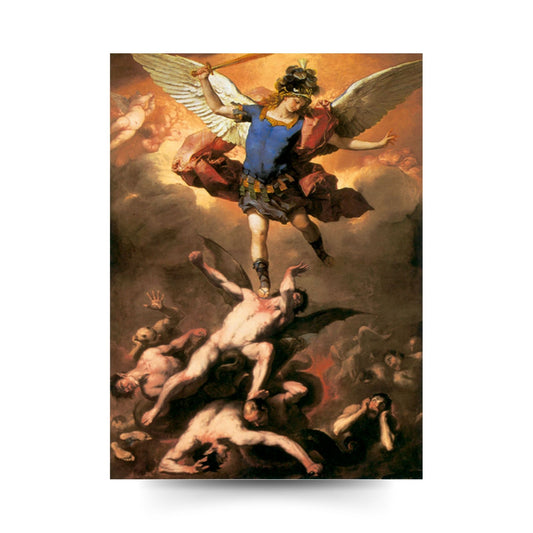 Santino san Michele. Sul retro "Supplica a san Michele"