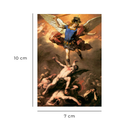 Santino san Michele. Sul retro "Supplica a san Michele"