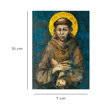 Santino san Francesco d'Assisi. Sul retro "Preghera semplice".