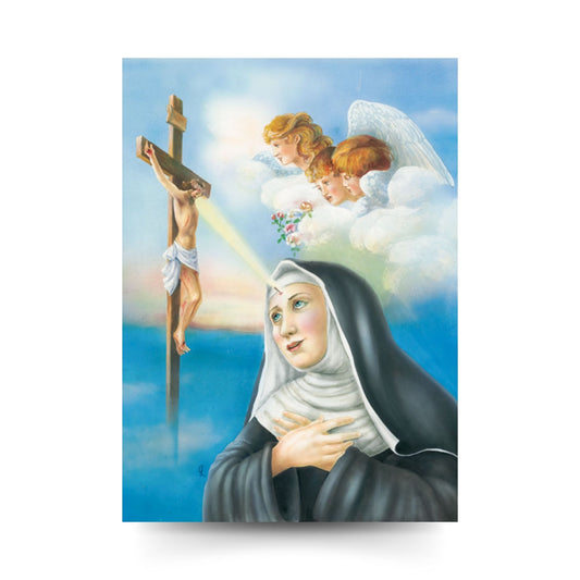 Santino santa Rita da Cascia. Sul retro "Novena a santa Rita"