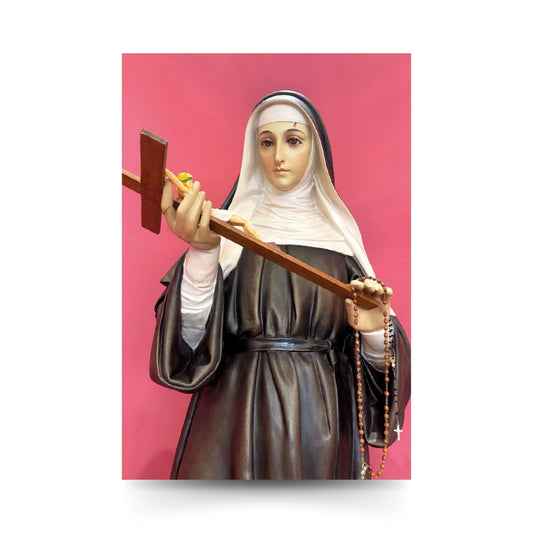 Santino santa Rita da Cascia. Sul retro "Preghiera del pellegrino"