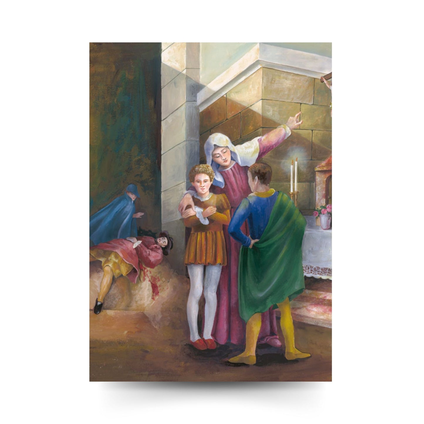 Santino santa Rita da Cascia. Sul retro "Preghiera della mamma"