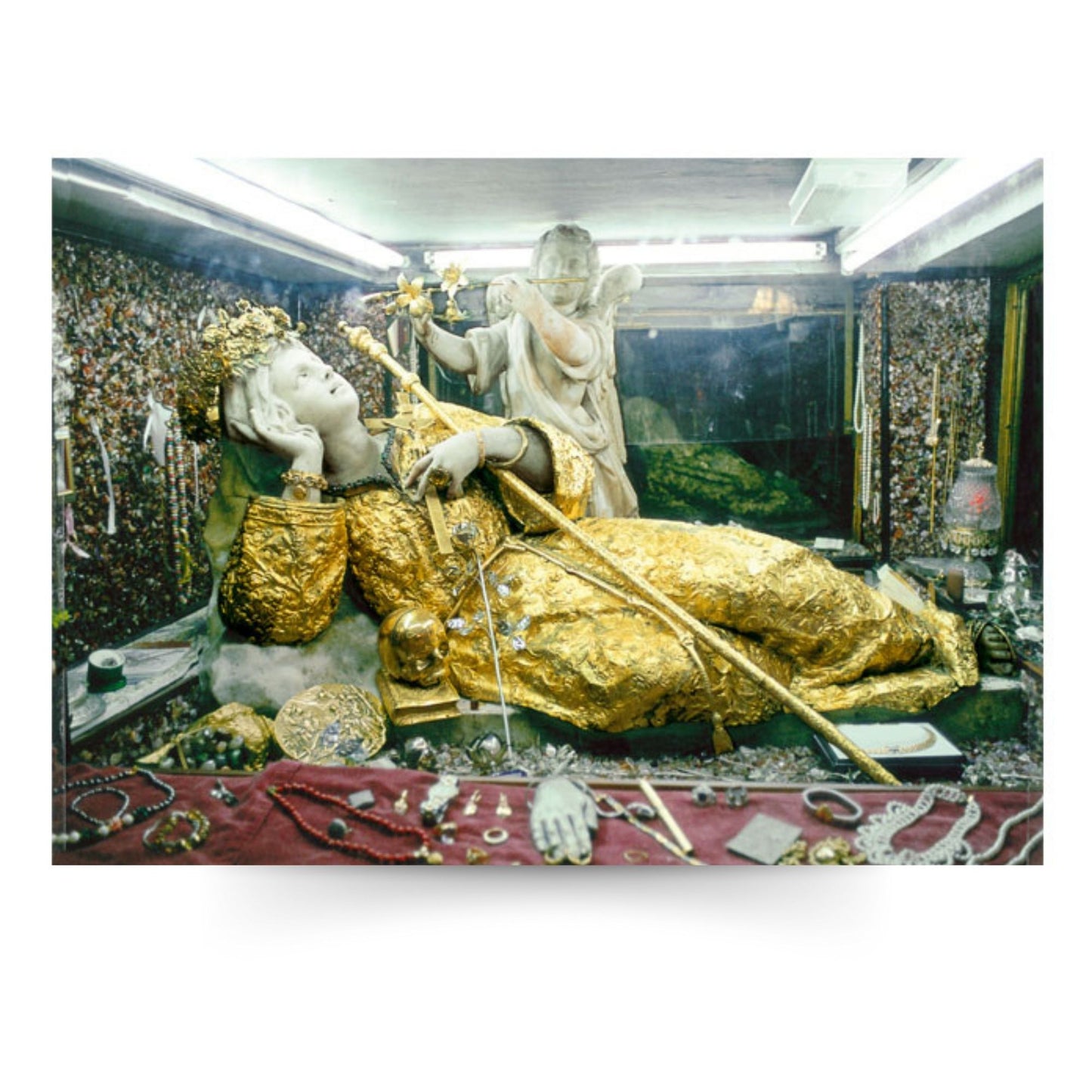 Santino statua santa Rosalia. Sul retro "Preghiera a santa Rosalia"