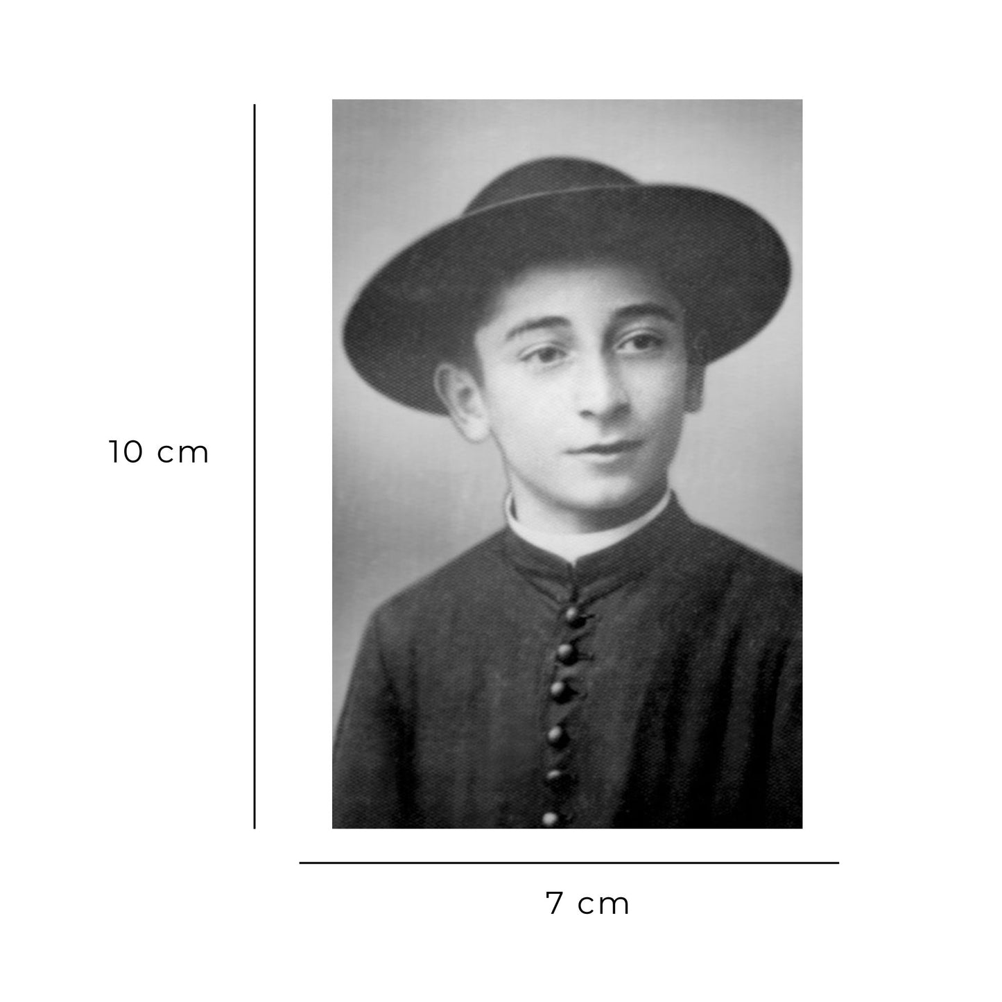 Santino Rolando Rivi. Sul retro frase di papa Francesco