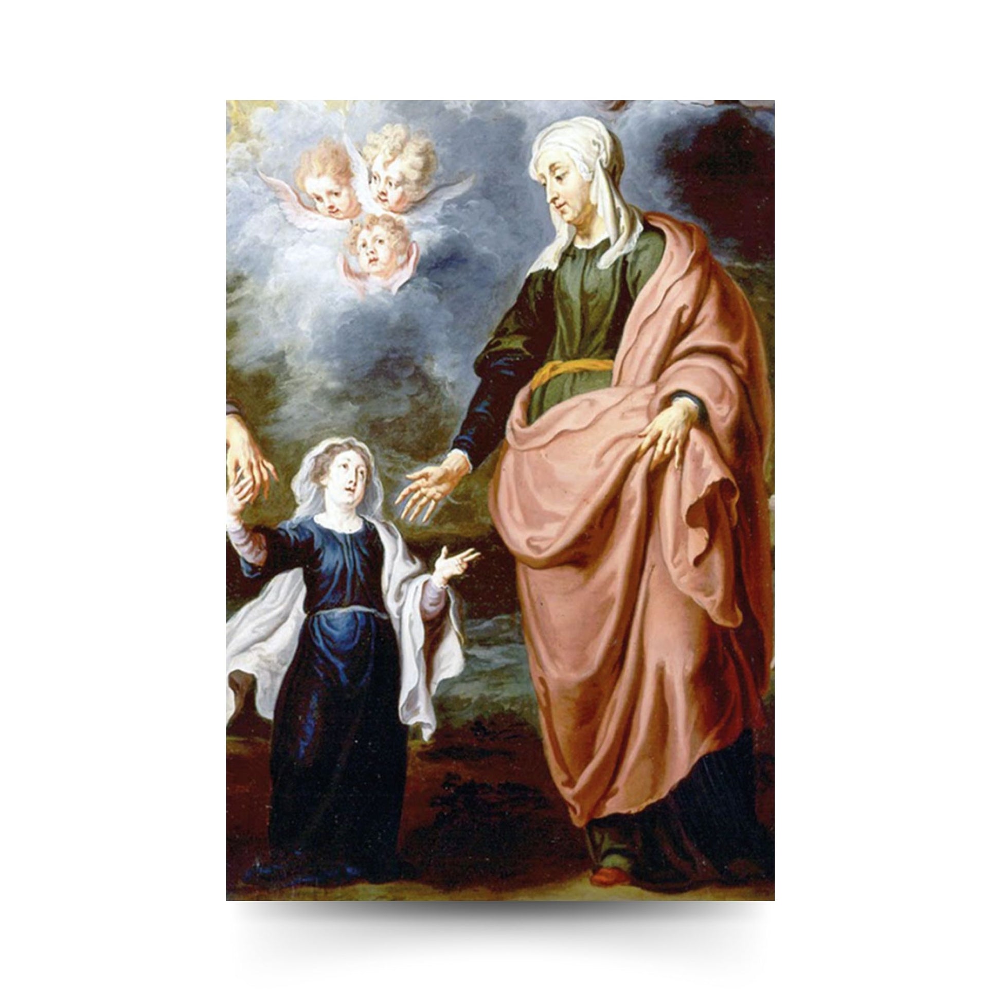 Santino sant'Anna e Maria con "Preghiera a Sant'Anna"