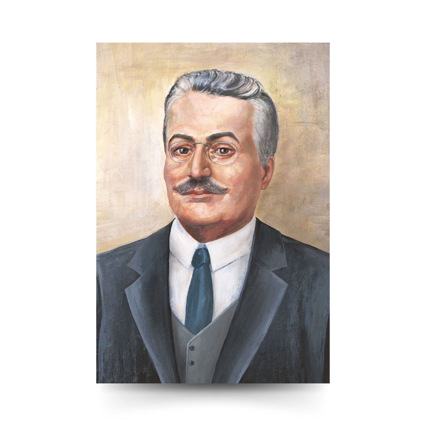Santino san Giuseppe Moscati con retro preghiera "Per tutti gli uomini"