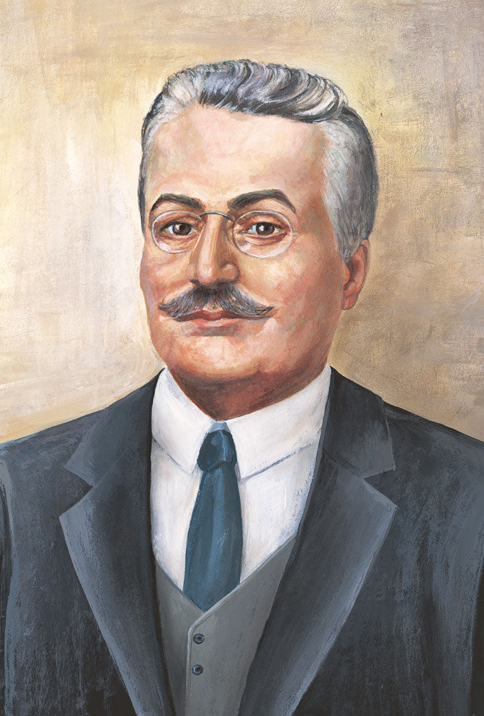 Santino san Giuseppe Moscati con retro preghiera "Per tutti gli uomini"