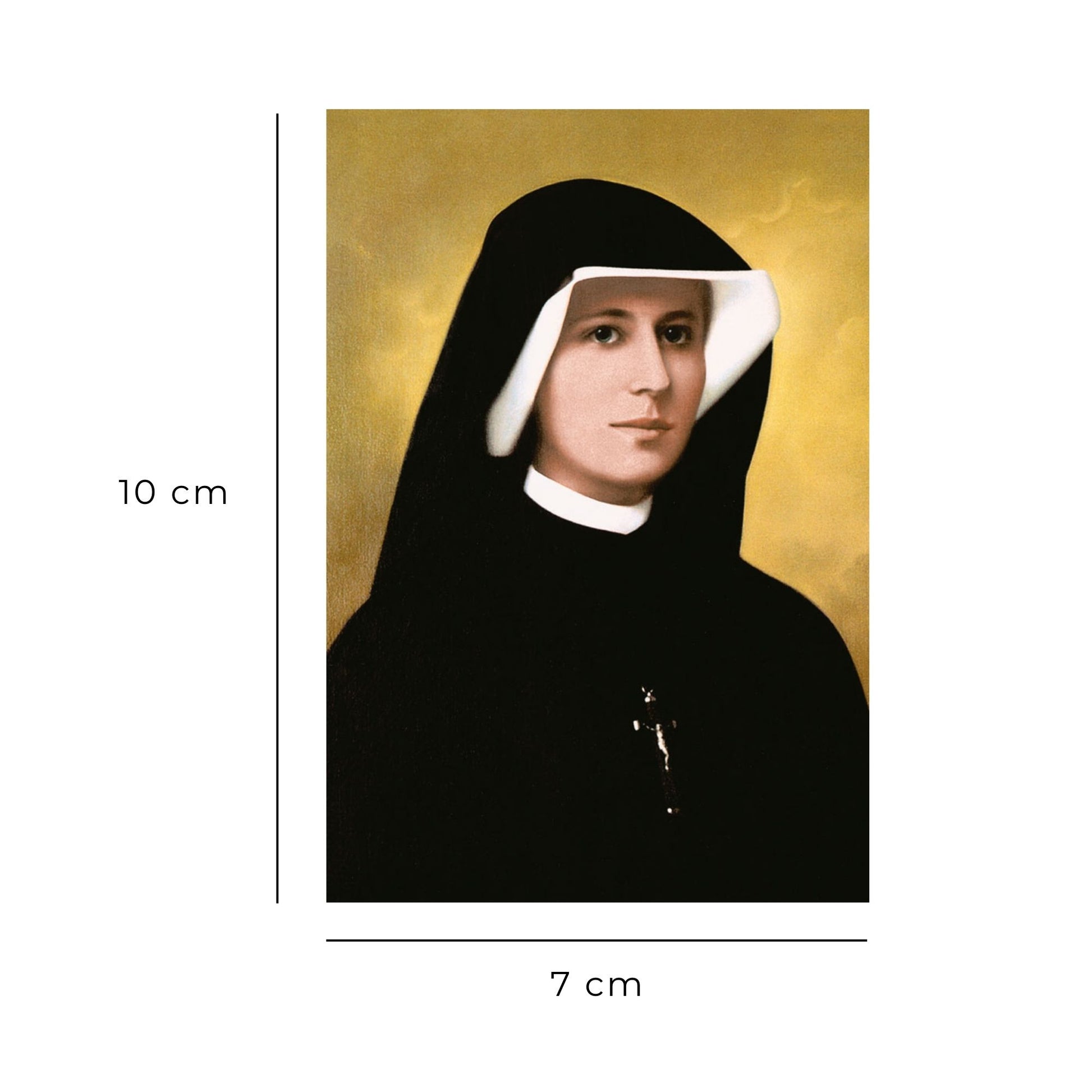 Santino santa Faustina kowalska con retro preghiera "A santa Faustina"