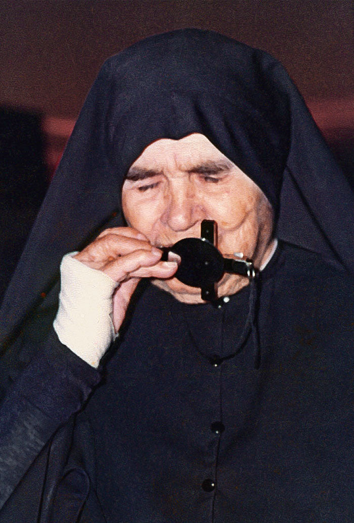 Santino Madre Speranza con retro citazione della beata