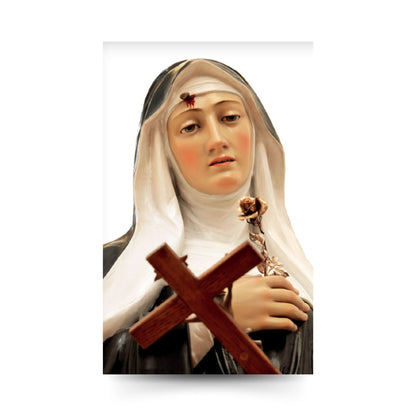 Santino santa Rita con retro "Preghiera per chi desidera incontrare la persona per formare una famiglia"