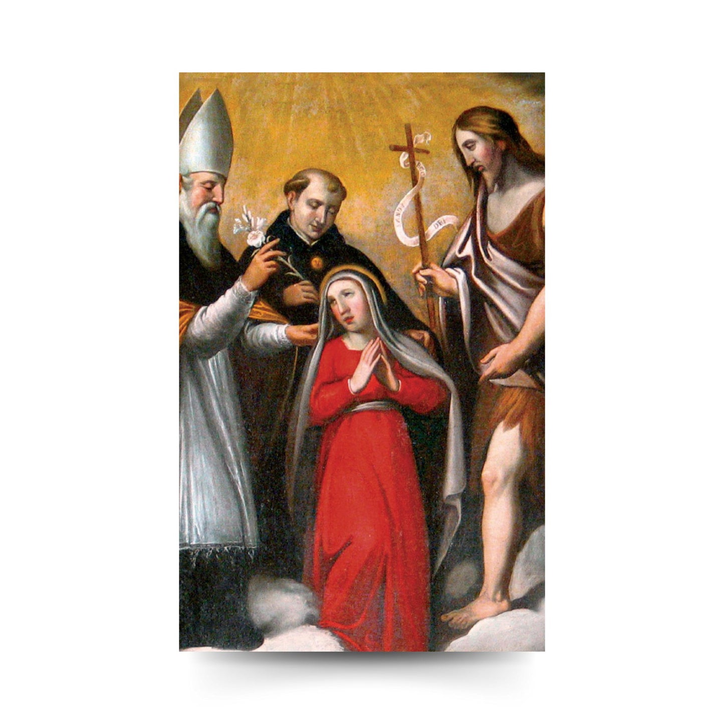 Santino santa Rita con retro "Preghiera a santa Rita della mamma in attesa"