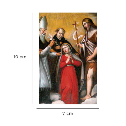 Santino santa Rita con retro "Preghiera a santa Rita della mamma in attesa"