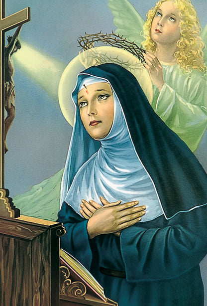 SAntino santa Rita con retro preghiera "Ti saluto, Rita"