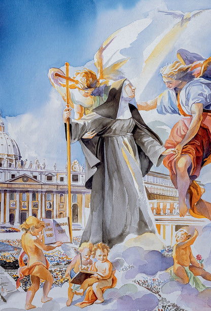 Santino beata Maria Teresa Fasce con retro "Preghiera alla beata Maria Teresa Fasce per chiedere una grazia"